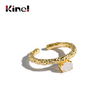 Kinel-anillo de compromiso de plata de ley 100% con Ópalo, joyería fina de oro Real de 18K, con gema de ópalo, venta al por mayor, 925 2024 - compra barato