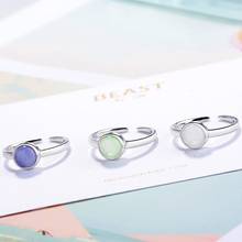 3 цвета, модное новое простое кольцо с опалом из лунного камня, регулируемое кольцо для женщин, вечерние ювелирные изделия, подарок 2024 - купить недорого