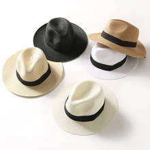 Chapéu de sol verão feminino, chapéu de palha na moda, chapéu casual e dobrável para praia 2024 - compre barato