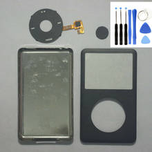 Черная передняя крышка, серебристая задняя крышка, черная кнопка для iPod 6-го 7-го поколения, классический, 80 ГБ, 120 ГБ, 160 Гб 2024 - купить недорого