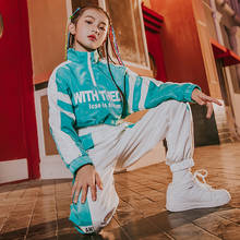 2020 New Hip Hop Dance Costumes Kids Stage Performance Clothing Children Modern Street Dancing Wear Girls Jazz Outfits 110-170 2024 - buy cheap