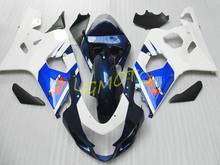 Carenado blanco y negro de inyección para motocicleta SUZUKI, carrocería GSX R600 R750 GSXR600 GSXR 600 750 04 05 GSXR750 K4 04 05 2004 2005 2024 - compra barato