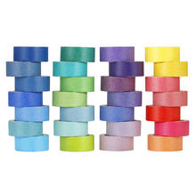 Juego de cintas Washi de arcoíris sólido, cinta adhesiva decorativa creativa para diario, manualidades, papelería de álbum de recortes, 60 uds. 2024 - compra barato