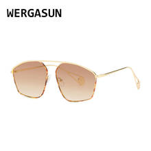 WERGASUN Fashion Square Sunglasses Women Classic Vintage Eyeglasses Men Punk Retro Sun Glasses Luxury Brand Designer Lady UV400 2024 - buy cheap