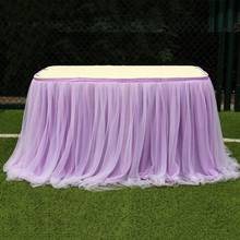 Wedding Party Tutu Tulle Table Skirt Tableware Cloth Baby Shower Party Home Decor Table Skirting Birthday Party Tablecloths 2024 - buy cheap