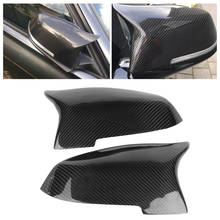 1 Pair M Style Carbon Fiber Mirror Shell Cover Wing Mirror Housing Caps for BMW 5 6 7 Series F01 F02 F07 F10 F11 F18 F06 F12 F13 2024 - buy cheap