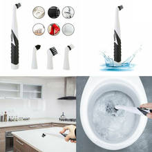 Escova de limpeza elétrica 4 em 1 escova de limpeza doméstica para banheiro e cozinha 2024 - compre barato