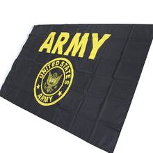 Bandeira do exército dos eua, bandeiras militares costuradas duplas dos estados unidos, poliéster com anilha de latão, 90*150cm, resistente ao tempo 2024 - compre barato