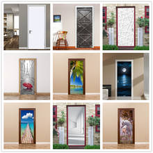 Landscape Wallpaper for Door Adhesive Waterproof Poster Wall Mural Decals Home Room Decoration Stickers on the Doors deurposter 2024 - buy cheap