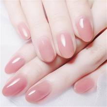 liary 2020 Summer Short Natural Nude White French Nail Tips False Fake Nails UV Gel Press on Ultra Easy Wear for Home Office 2024 - купить недорого