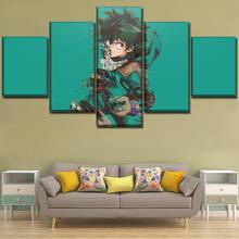 Artwork Canvas Painting Print 5 Piece Boku No Hero Academia Anime Home Decor Poster For Living Room Modular Framework 2024 - buy cheap