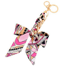 New Leather Scarves Ribbon Butterfly Key Chain Bowknot Decoration Tassels Key Ring Women Bag Jewelry Pendant CH3596 2024 - buy cheap