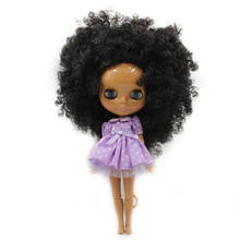 Gelo dbs blyth boneca afro cabelo preto pele escura corpo comum 1/6 bjd 30cm brinquedo meninas 2024 - compre barato