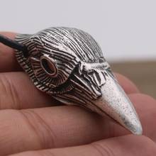 viking raven head pendant black bird charm men necklace Goth Odin Raven Skull Jewelry Amulet Talisman Gothic Animal Bird Pendant 2024 - buy cheap