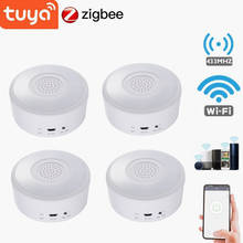 Alarma de sonido Tuya Wifi, luz de enlace inalámbrico, sirena de sonido inteligente, sistema de alarma de vida inteligente para el hogar 2024 - compra barato