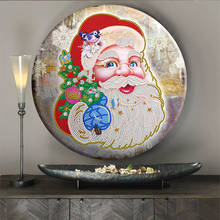 Pintura con diamantes de Navidad de Papá Noel, letreros de Metal 5D, bordado con diamantes, punto de cruz, manualidades, decoración de pared 2024 - compra barato