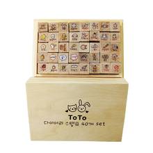 40pcs/set Cute Animal Wooden Stamps Lovely Diary Pattern diy tool for children 2024 - buy cheap