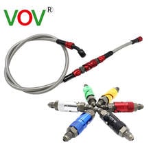 Adaptador de mangueira, suporte de freio de alumínio para motocicleta, tubo an3, conector de liberação rápida para scooter, ciclomotor, motocross, atv pit bike 2024 - compre barato