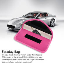Car Key Bag Auto Fob Signal Blocker Case Faraday Cage Fob Pouch Keyless RFID Blocking Bag Shielding Case Wallet Pouch Protection 2024 - buy cheap