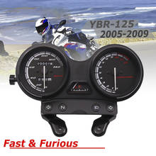 Motorcycle Dual Display Speedometer Odometer and Tachometer Gauge Instrument with Black Bracket Fit For YBR-125 2005-2009 2024 - buy cheap