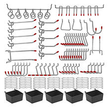 114/140 Pcs Metal Pegboard Hooks Organizer Assortment Kit Peg Locks Hanging Applications 2024 - buy cheap