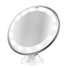 10x зеркало для макияжа светодиодный ными лампами, косметические увеличивающие зеркала с гусиной шеей 2024 - купить недорого