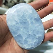 dhxyzb 70-300g Natural Celestite stone specimen Palm stone blue crystal Healing Reiki energy Quartz and mineral free shipping 2024 - buy cheap