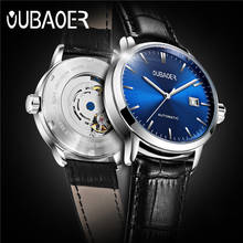 2019 Original OUBAOER Men Watch Top Brand Luxury Automatic Mechanical Watch Leather Military Watches Clock Men Relojes Masculino 2024 - buy cheap