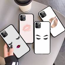 Eyelash Lip Makeup Phone Case for iPhone 11 12 pro XS MAX 8 7 6 6S Plus X 5S SE 2020 XR mini 2024 - buy cheap