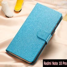 Capa flip de couro para xiaomi, capa tipo carteira em couro pu para redmi note 10 pro, redmi note10 pro, cartão magnético 2024 - compre barato