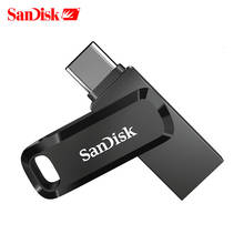 Двойной Флеш-накопитель SanDisk USB флэш-накопитель OTG USB Flash Drive 3,1 Тип-C, объемом памяти 32 Гб или 64 Гб до 150 МБ/с. Pendrive 128 ГБ флэш-накопитель 256 Гб мобильный телефон или планшет, даже во время отдыха на природе ПК SDDDC3 2024 - купить недорого