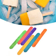 New Ice Cream Lolly Cake Tools 50Pcs/Lot Colorful Ice Cream Sticks Wooden Popsicle Sticks Natural Wood Kids DIY Hand Crafts Art 2024 - buy cheap