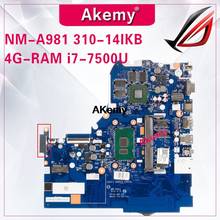 Placa base NM-A981 para ordenador portátil For Lenovo 310-14IKB placa base original 4G-RAM I7-7500U GT920MX 2024 - compra barato