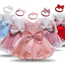 Vestido de princesa infantil feminino, vestido de aniversário para bebês recém-nascidos, roupa para meninas, batismo, festa tutu 2024 - compre barato