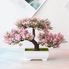 Artificial Plants Pine Bonsai Small Tree Pot Plants Fake Flowers Potted Ornaments For Home Decoration Hotel Garden Decor 2024 - buy cheap