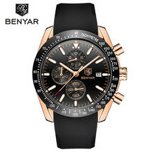 BENYAR Men Watches Brand Luxury Silicone Chronograph Military Strap Waterproof Sport Quartz Watch Men Clock Relogio Masculino 2024 - buy cheap