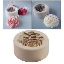 Forma de silicone para flor de rosa 3d, molde para vela, aromaterapia, rosa, moldes de silicone diy, argila, gesso, decoração de casa 2024 - compre barato