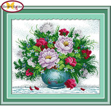 GG Amaranthine Roses Chinese Cross Stitch Pattern Flowers Design Drawing Set Embroidery Needlework Cross Stitch for Decoration 2024 - buy cheap