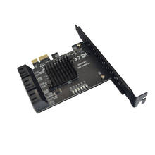 PCIE для SATA карты 6 портов SATA 3 PCI экспресс карта расширения PCI-E/PCIE SATA контроллер мультипликатор для SSD Synology ASM1166 чипов 2024 - купить недорого