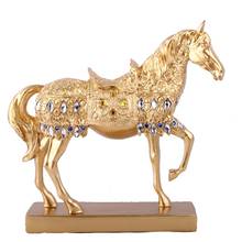 [MGT] статуя лошади из смолы золотого серебристого цвета, украшение животных, скульптура лошади, миниатюрная фигурка для дома и офиса, Декор 2024 - купить недорого