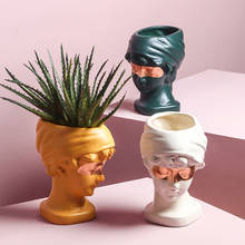 Vaso de flores gregas cabeça retrô estátua menina vaso acessórios de decoração para casa decoração de mesa decoração 2024 - compre barato