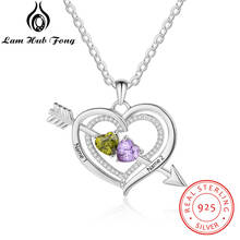 Personalized Cupid's Arrow Heart Necklace for Lovers Custom 925 Sterling Silver Name Necklace Valentine's Day (Lam Hub Fong) 2024 - buy cheap