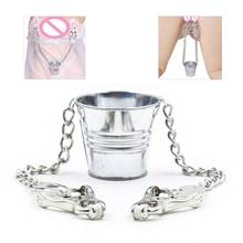 Bdsm Metal Nipple Clamps Labia Breast Clip Chain Slave Adjustable Weight Bucket Nipple Stimulator Breast Clip Sex Toys For Women 2024 - buy cheap