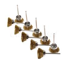 10Pc Dremel Accessories 25mm Rotary Brush Brass Wire Wheel Brushes for Drill Rotary Tool Polishing Brush for Metal Dust Cleaning 2024 - buy cheap