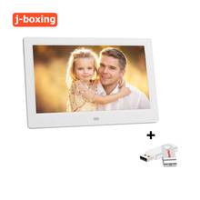 10" HD Digital Picture Frame Media Photo Film Play цифровая фоторамка Alarm Clock with remote  600x1024 + 32GB USB Flash White 2024 - buy cheap