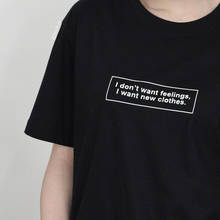 Camiseta con estampado Grunge para mujer, ropa divertida con estampado Grunge, estética de los 90, Hipster, color negro 2024 - compra barato
