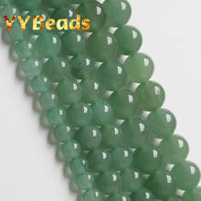 Contas de pingente verde luz natural, conta redonda de pedras preciosas 4mm-14mm para fazer joias pulseira faça você mesmo 15 polegadas 2024 - compre barato