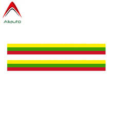 Aliauto 2 X Creative Lithuania Flag Sticker Sunscreen Waterproof Reflective Decoration Decal Car Accessories PVC,17cm*1cm 2024 - buy cheap