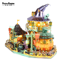 Picture Kingdom 3D Metal Nano Puzzle PUMPKIN HOUSE Model Kits DIY Laser Cut Assemble Jigsaw Toys For Kids Adults 2024 - buy cheap