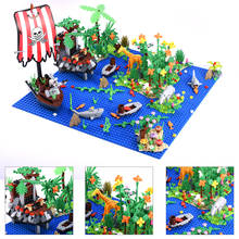 Figuras de animales de la selva tropical Pirate Bay Island, bloques de construcción, juegos de bloques, juguetes para niños 2024 - compra barato